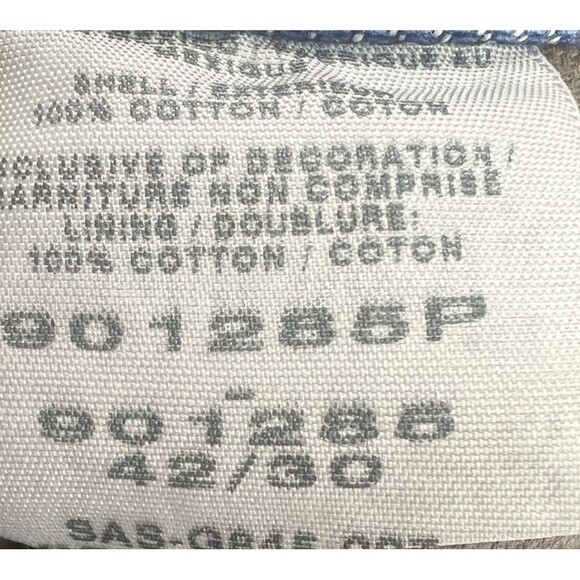 Cabela's Blue Jeans Men's Size 42x30 Brown Flannel Lined Relaxed Denim High Rise - Picture 11 of 14